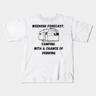 Airstream Camper Chance of Drinking Kids T-Shirt